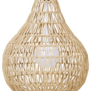 Lampa wisząca żyrandol pleciona beżowa 139811 Lampa wisząca żyrandol pleciona beżowa 139811