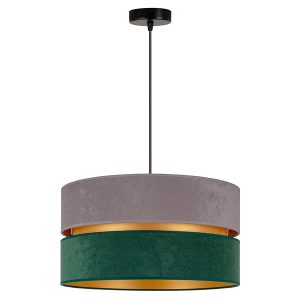 Lampa wiszącza Golden welurowa szaro-zielona 333576 Lampa wiszącza Golden welurowa szaro-zielona 333576