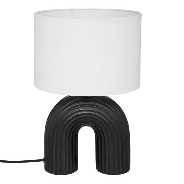 Lampa z abażurem Eidel i z ceramiczną podstawą, 40,5 cm 438601