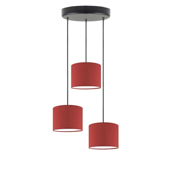 Lampa z regulacją PUEBLO 3 punkty Czarny/ Czerwony 961106