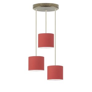 Lampa z regulacją PUEBLO 3 punkty Stare złoto/ Czerwony 949369 Lampa z regulacją PUEBLO 3 punkty Stare złoto/ Czerwony 949369