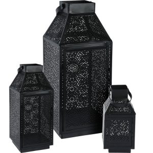 Lampion 3 szt. metalowy ażurowy TRAFORATO 177240
