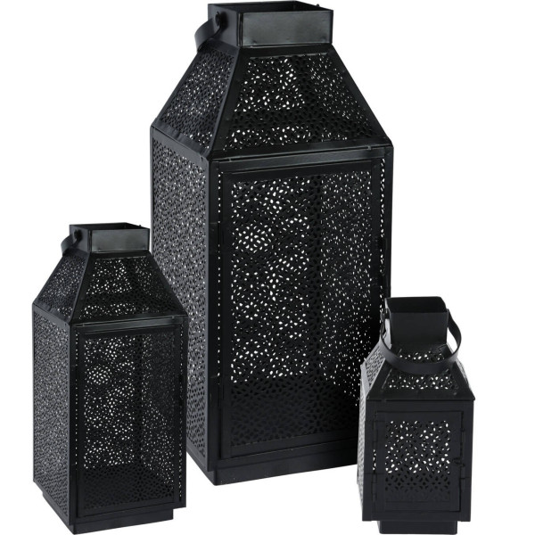 Lampion 3 szt. metalowy ażurowy TRAFORATO 177240