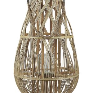 Lampion bambusowy 56 cm jasne drewno 67694