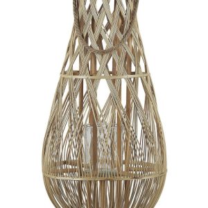 Lampion bambusowy 75 cm jasne drewno 67692