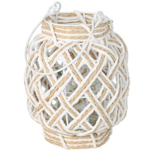 Lampion Boho z Szkłem na Świece – Naturalny Styl 772147