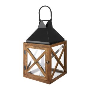 Lampion Dark Wood 28,5 x 28,5 x 50 cm MY HOME 185286 Lampion Dark Wood 28,5 x 28,5 x 50 cm MY HOME 185286
