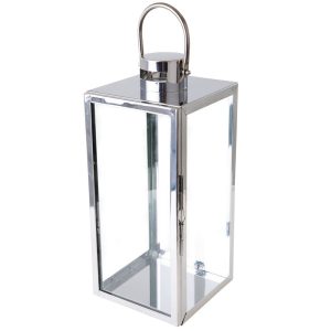 Lampion Decor Silver 20,5 x 22 x 49,5 cm MY HOME 185288 Lampion Decor Silver 20,5 x 22 x 49,5 cm MY HOME 185288
