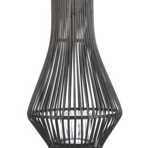 Lampion duży świecznik bambusowy czarny 58 cm 438281 Lampion duży świecznik bambusowy czarny 58 cm 438281