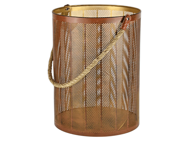 Lampion indyjski metalowy Gold 20 cm 56201