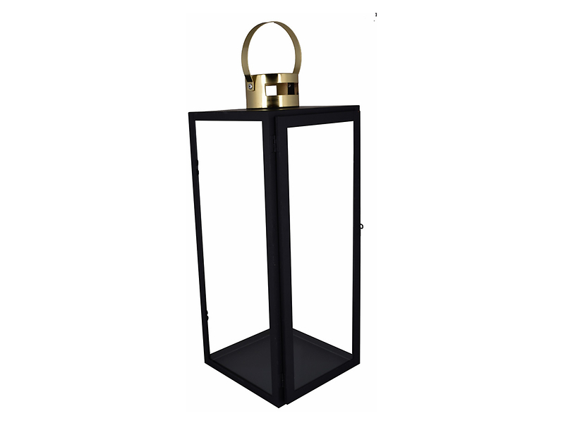Lampion metalowy 41 cm czarny 41167