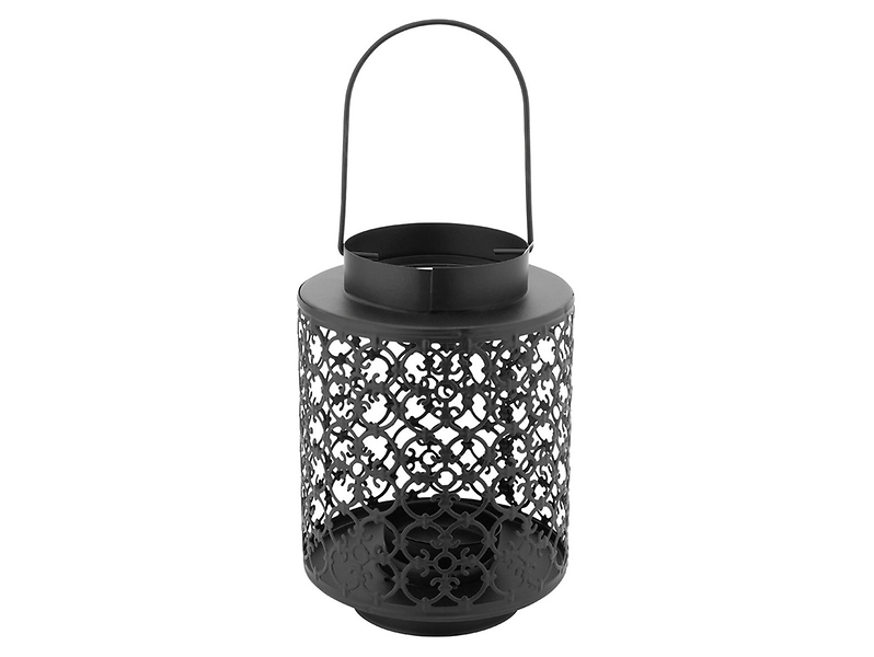Lampion metalowy Marakesz 18,5 cm czarny 562562