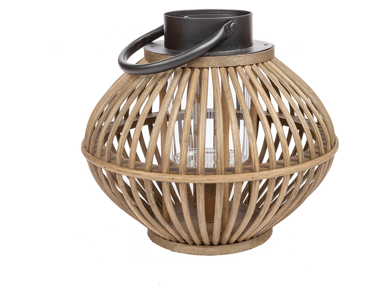 Lampion rattanowy 25 cm brązowy 41241