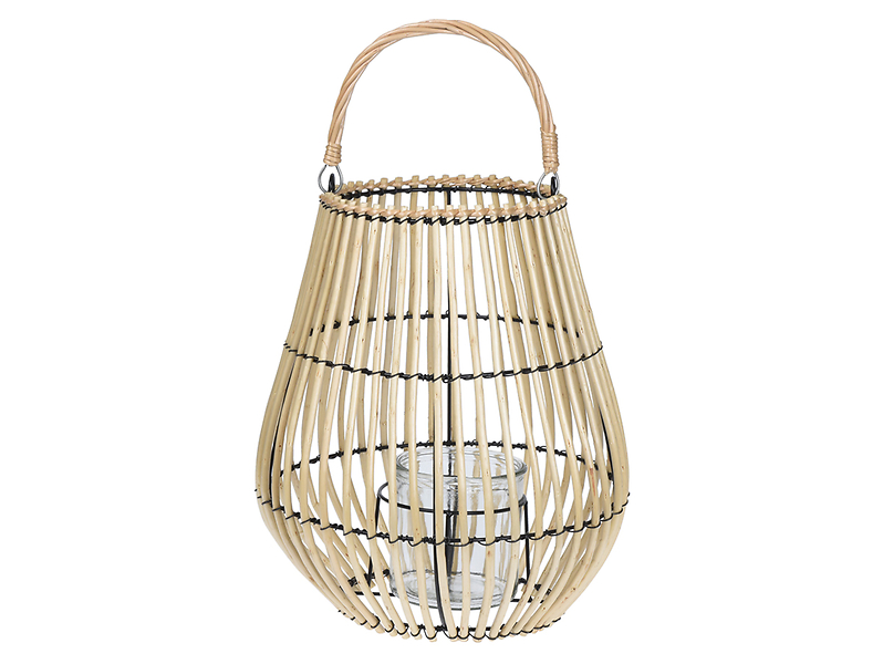 Lampion rattanowy 34 cm 37627