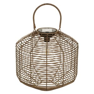 Lampion solarny CUBA, naturalny, 30 cm 256380 Lampion solarny CUBA, naturalny, 30 cm 256380