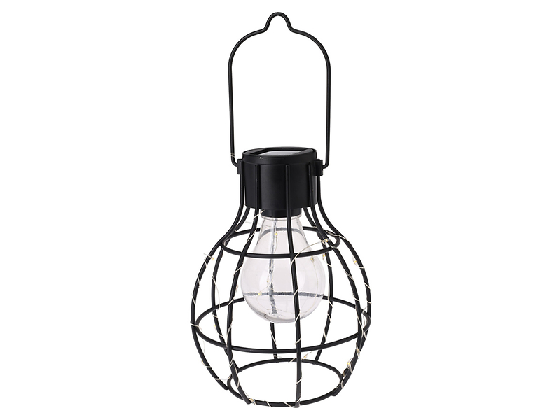 Lampion solarny Led metalowa czarna mix wzorów 55844