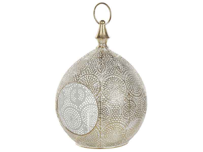 Lampion świecznik metal orient 33 cm złoty 188231