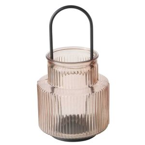 Lampion szklany z ryflowanego szkła RIFFA, Ø 12,9 cm 224329 Lampion szklany z ryflowanego szkła RIFFA, Ø 12,9 cm 224329