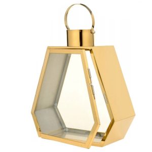 Lampion Złoty Dekoracyjny do Salonu 43 cm Sześciokątny – Palace Gold 640959 Lampion Złoty Dekoracyjny do Salonu 43 cm Sześciokątny – Palace Gold 640959