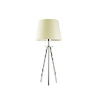 Lampka BERGEN abażur ecru stelaż srebrny 99757 Lampka BERGEN abażur ecru stelaż srebrny 99757