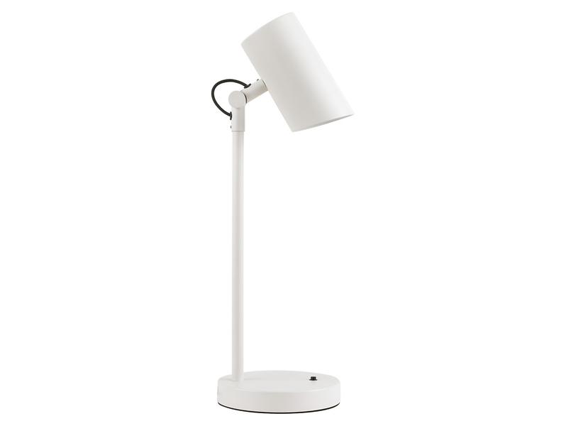 Lampka biurkowa Agzar stalowa biała 291377