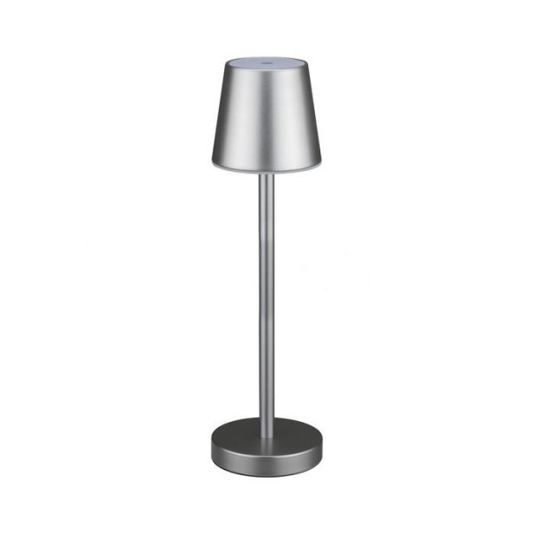 Lampka biurkowa akumulatorowa 7703 szaro-srebrna LED 3W wys:39cm V-TAC 1017725
