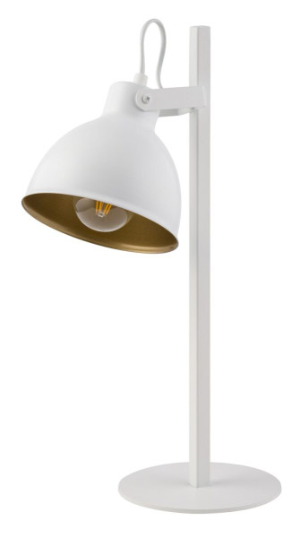 Lampka biurkowa biało-złota Mars 1xE27x15W wys:45cm Sigma Lighting 1017381