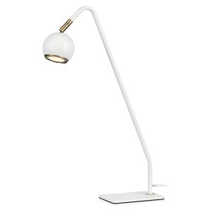 Lampka biurkowa Coco metalowa biała 62508 Lampka biurkowa Coco metalowa biała 62508