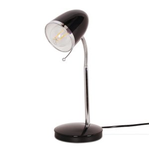 Lampka biurkowa czarna-chromowana KAJTEK 1xE27x40W wys:36cm Kaja 1004032 Lampka biurkowa czarna-chromowana KAJTEK 1xE27x40W wys:36cm Kaja 1004032