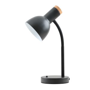 Lampka biurkowa czarna-jasne drewno SENZA 1xE27x5W wys:36cm Italux 904907 Lampka biurkowa czarna-jasne drewno SENZA 1xE27x5W wys:36cm Italux 904907