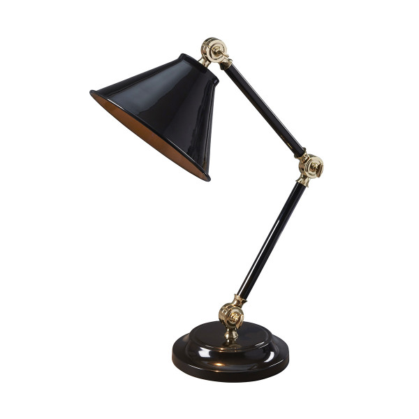 Lampka biurkowa czarna Provence Element 1xE27x60W wys:52cm Elstead 904791