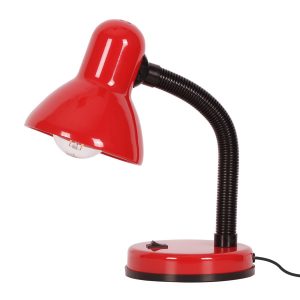 Lampka biurkowa czerwono-czarna CARIBA 1xE27x25W wys:30cm Kaja 904769 Lampka biurkowa czerwono-czarna CARIBA 1xE27x25W wys:30cm Kaja 904769