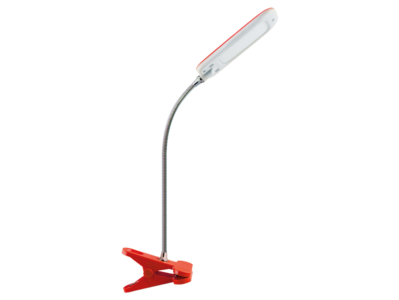 Lampka biurkowa Dori LED stalowa czerwona 178656