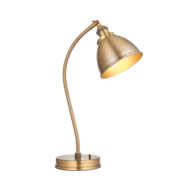 Lampka biurkowa FRANKLIN antyczny mosiężny 1xE14x15W IP20 Endon 1017521