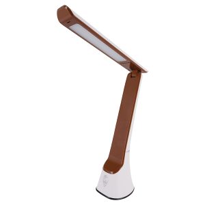 Lampka biurkowa Gibon LED z tworzywa sztucznego brązowo-biała 178748 Lampka biurkowa Gibon LED z tworzywa sztucznego brązowo-biała 178748
