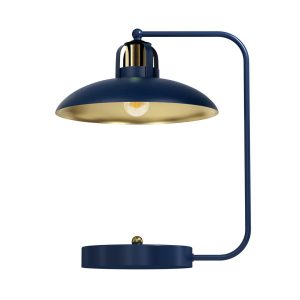 Lampka biurkowa granatowo-złota FELIX 1xE27x60W wys:45cm Milagro 233272 Lampka biurkowa granatowo-złota FELIX 1xE27x60W wys:45cm Milagro 233272