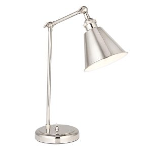 Lampka biurkowa HAL niklowy 1xE14x15W wym:55,5x14x36cm IP20 Endon 1017476 Lampka biurkowa HAL niklowy 1xE14x15W wym:55,5x14x36cm IP20 Endon 1017476