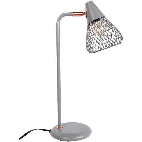 Lampka biurkowa industrialna różowe złoto Fanny 1xE14x25W wys:46cm Rabalux 843909