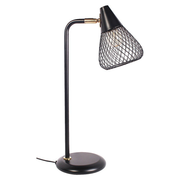 Lampka biurkowa industrialna złoto-czarna Fanny 1xE14x25W wys:46cm Rabalux 843910