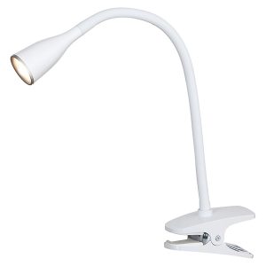 Lampka biurkowa Jeff LED z klipsem biała 56942 Lampka biurkowa Jeff LED z klipsem biała 56942