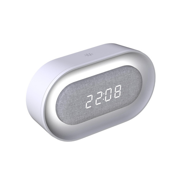 Lampka biurkowa KAJA biało-szara LED 1.3W Ciepła biel wys:8,5cm Polux 904780
