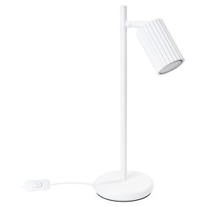 Lampka biurkowa Karbon aluminiowa biała 439184 Lampka biurkowa Karbon aluminiowa biała 439184