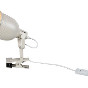 Lampka biurkowa klips Flint metalowa beżowa 56963 Lampka biurkowa klips Flint metalowa beżowa 56963