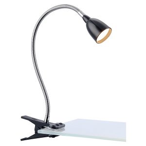 Lampka biurkowa klips Tulip LED metalowa czarna 63106 Lampka biurkowa klips Tulip LED metalowa czarna 63106