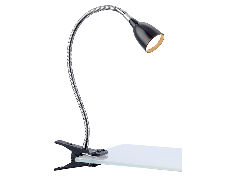 Lampka biurkowa klips Tulip LED metalowa czarna 63106