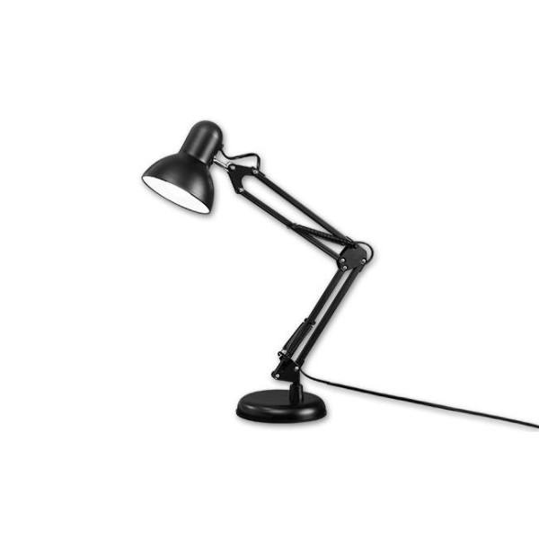 Lampka biurkowa kreślarska czarna Lena 1xE27x60W wys:43cm MasterLed 1017506