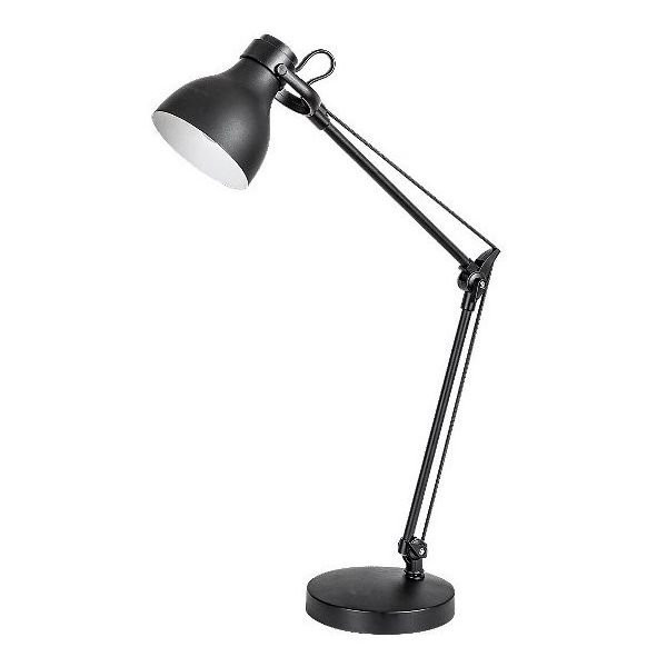 Lampka biurkowa kreślarska czarna matowa Carter 1xE14x11W wys:58cm Rabalux 959481