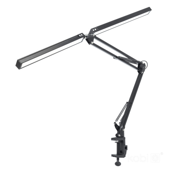 Lampka biurkowa kreślarska TENUIX DUO czarna LED 28W wys:74cm Kobi 903630