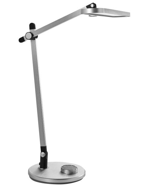 Lampka biurkowa LED ruchome ramie ze ściemniaczem srebrna 802852