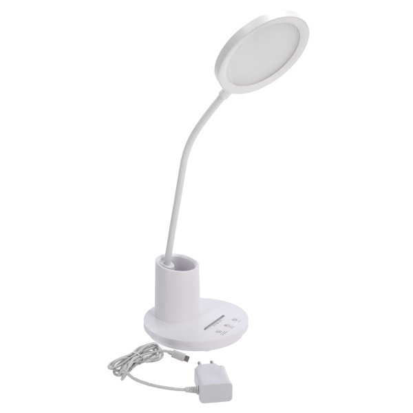 Lampka Biurkowa Led Szkolna Trzy Barwy Światła Do Pracy Z Pojemnikiem 805374